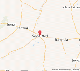 Map of Captainganj, Uttar Pradesh