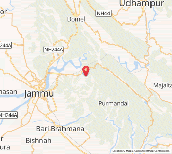 Map of Chab, Kashmir