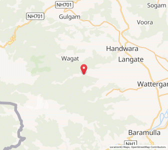 Map of Chahk, Kashmir