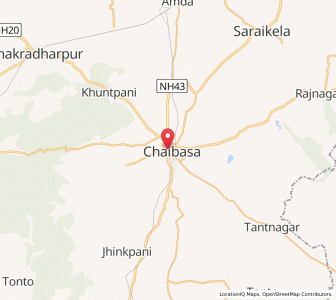 Map of Chaibasa, Jharkhand