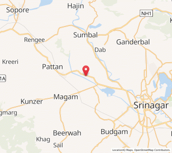 Map of Chainabal, Kashmir