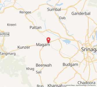 Map of Chak Dewan Badri Nath, Kashmir