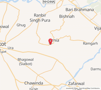 Map of Chak Gouriyan, Kashmir