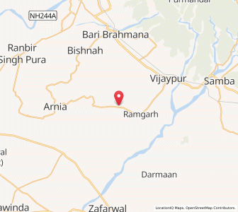 Map of Chak Hiran, Kashmir