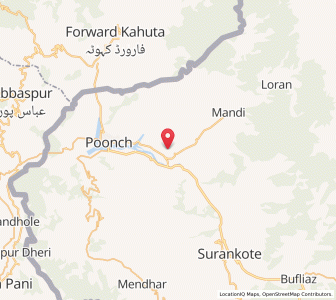 Map of Chak Kauro, Kashmir
