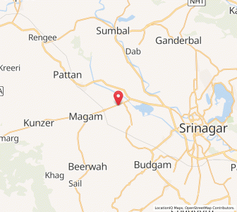 Map of Chak Kowus, Kashmir