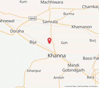 Map of Chak Muafi, Punjab