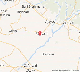 Map of Chak Rukwal, Kashmir
