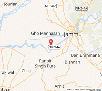 Map of Chak Sheru, Kashmir