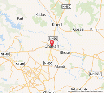 Map of Chakan, Maharashtra