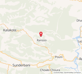 Map of Chakar, Kashmir