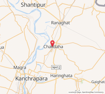 Map of Chakdaha, West Bengal