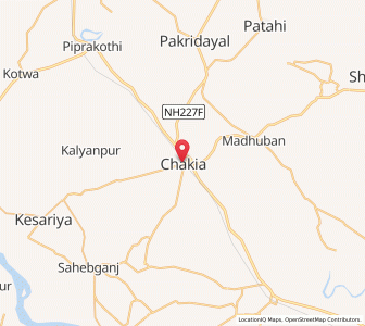 Map of Chakia, Bihar