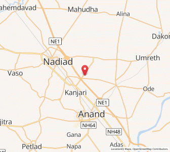 Map of Chaklasi, Gujarat