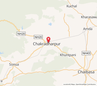 Map of Chakradharpur, Jharkhand