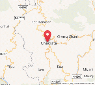 Map of Chakrata, Uttarakhand