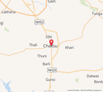 Map of Chaksu, Rajasthan