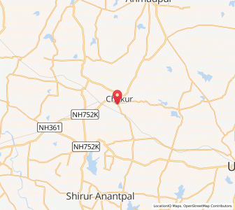 Map of Chakur, Maharashtra