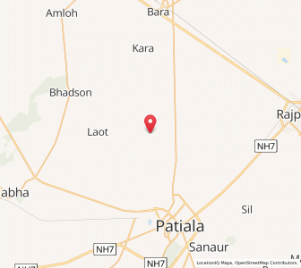 Map of Chalaila, Punjab