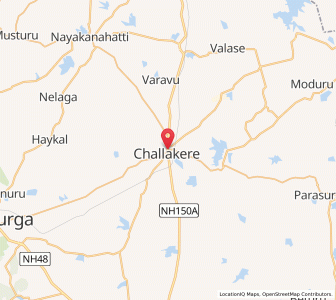 Map of Challakere, Karnataka