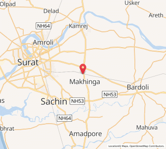 Map of Chalthan, Gujarat