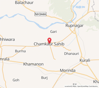 Map of Chamkor, Punjab