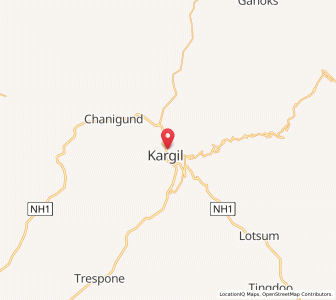 Map of Chanching, Kashmir
