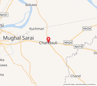 Map of Chandauli, Uttar Pradesh