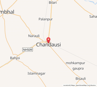 Map of Chandausi, Uttar Pradesh