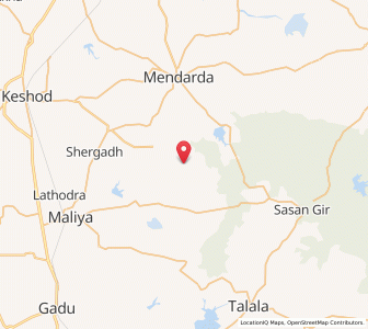 Map of Chandawari, Gujarat