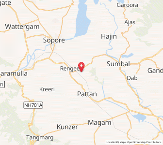 Map of Chanderhom, Kashmir