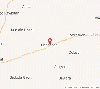 Map of Chandhan, Rajasthan