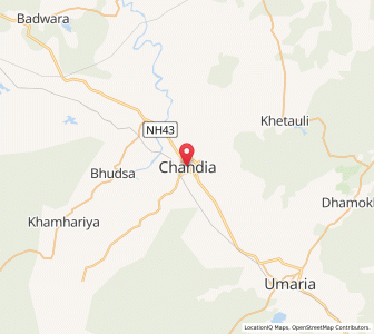 Map of Chandia, Madhya Pradesh
