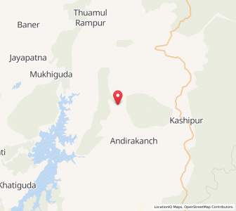 Map of Chandragiri, Odisha