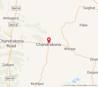 Map of Chandrakona, West Bengal