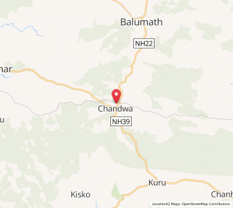 Map of Chandwa, Jharkhand