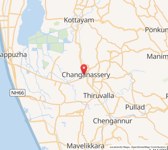 Map of Changanacheri, Kerala