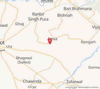 Map of Changeh, Kashmir