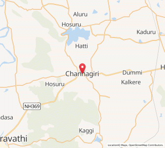 Map of Channagiri, Karnataka