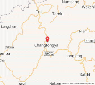 Map of Chantongia, Nagaland