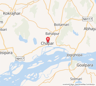 Map of Chapar, Kashmir