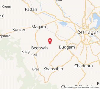 Map of Charangam, Kashmir