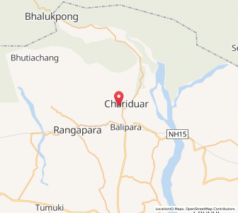Map of Charduar, Assam