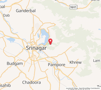 Map of Chashma Shahi, Kashmir