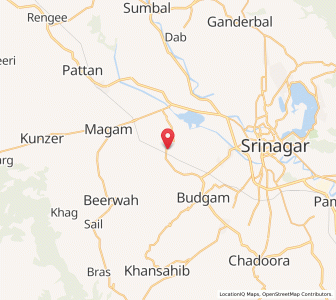 Map of Chatabug, Kashmir