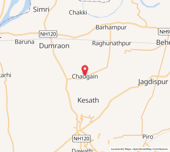 Map of Chaugain, Bihar