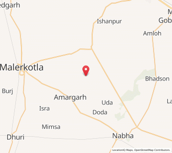 Map of Chaunda, Punjab
