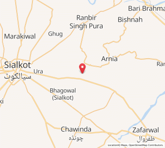Map of Chauni, Kashmir