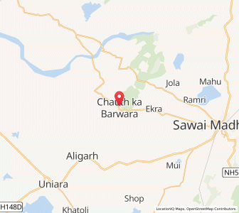 Map of Chauth ka Barwara, Rajasthan