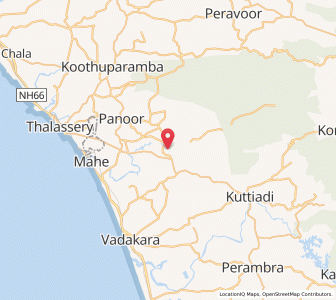 Map of Chekkiad, Kerala